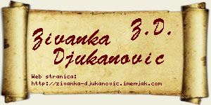 Živanka Đukanović vizit kartica